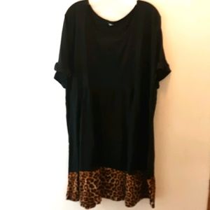 Nwot Shein Women's Dress Leopard Hem 5x
